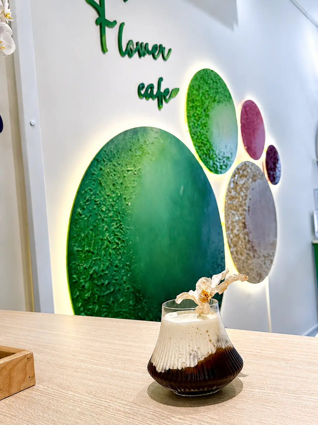 Cozy air-conditioned café space at Flower Cafe Da Nang
